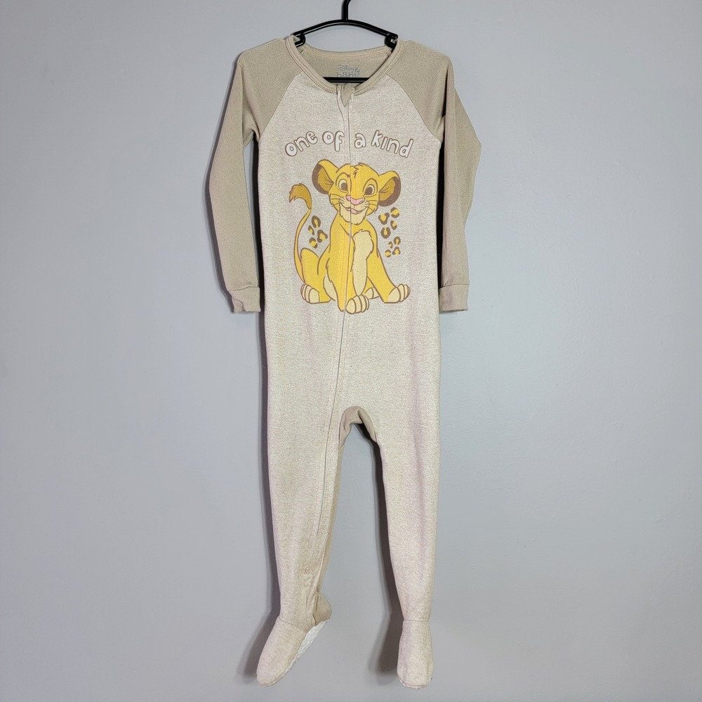 Disney Baby Lion King Simba "One of a Kind" Footed Pajamas 24M Tan - Picture 2 of 7